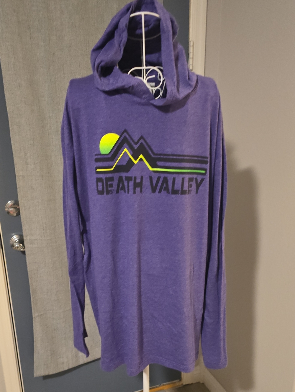 Purple 'Death Valley' Crewneck Hooded Sweater